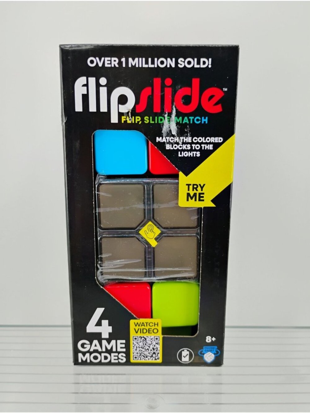 Flipslide Electronic Handheld Puzzle Game 4 Modes Lights & Sounds Boxed